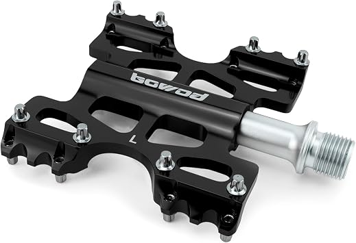 Bike Pedals Mountain Bike Adult, Light MTB Flat Pedals Grippy w 8pcs Non-Slip Studs, Aluminum Alloy Composite Platform Pedals,Suitable for Women, Children, Road Bikes, and Leisure Bikes