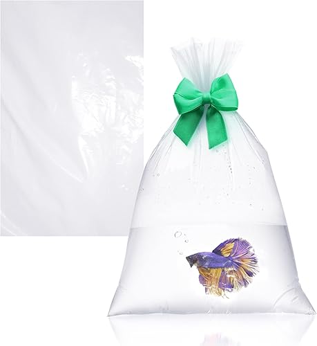APQ - Bolsas de plástico transparente para pescado, 10 x 20 pulgadas, paquete de 100, 2 mil de grosor, duraderas, bolsas de transporte de peces