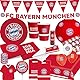 Amscan 9906516 - FC Bayern München Wimpelkette, Größe 400 x 19,5 cm, aus Plastik, Girlande für Fan- oder Fußballparty, Hängedekoration, Dekoration, Rekordmeister