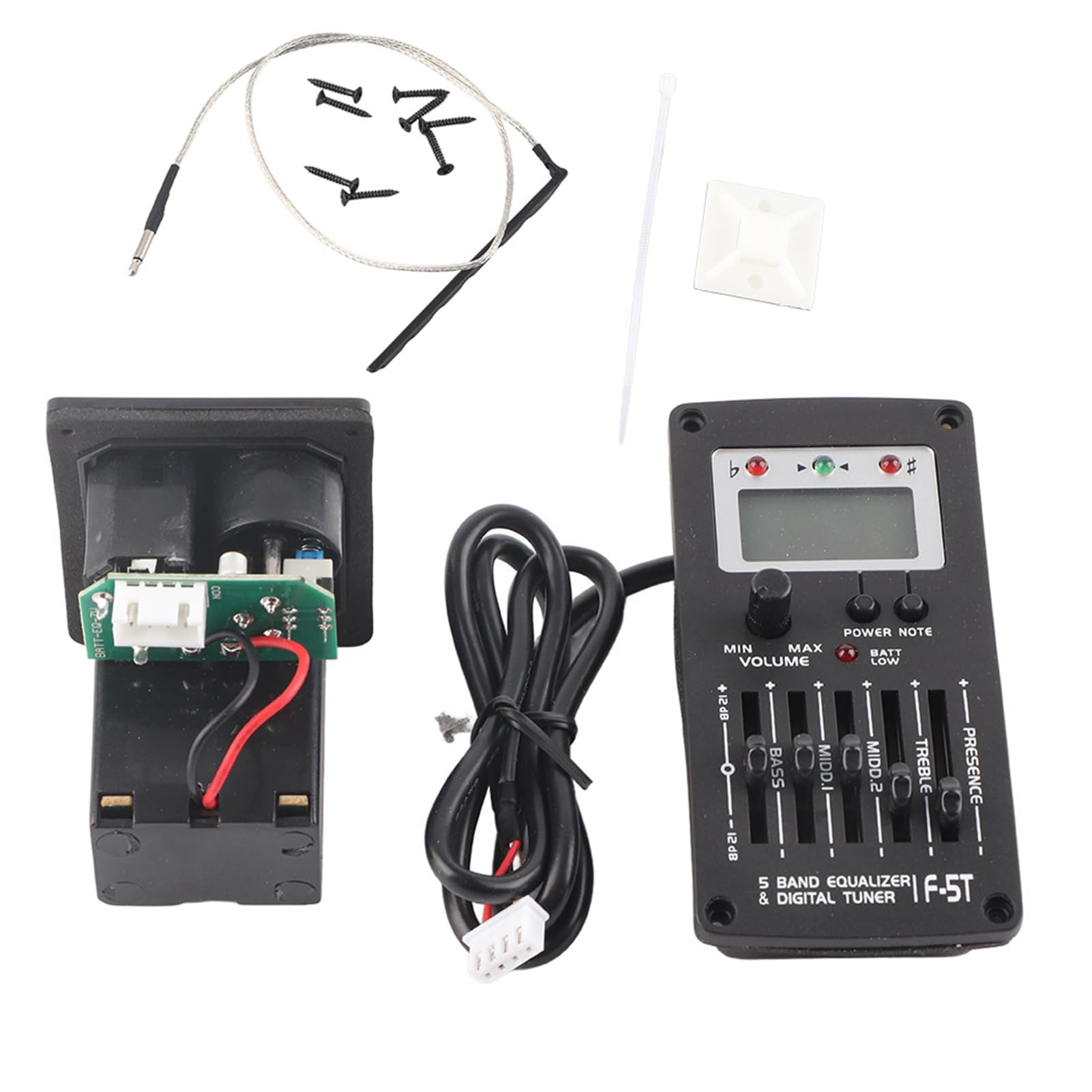 Guitar 5 Band Eq Equalizer Pickup tuner acoustic instrument accessory kit f 5t 5 bande eq equcizer améliore la qualité sonore pour les performances en direct et les
