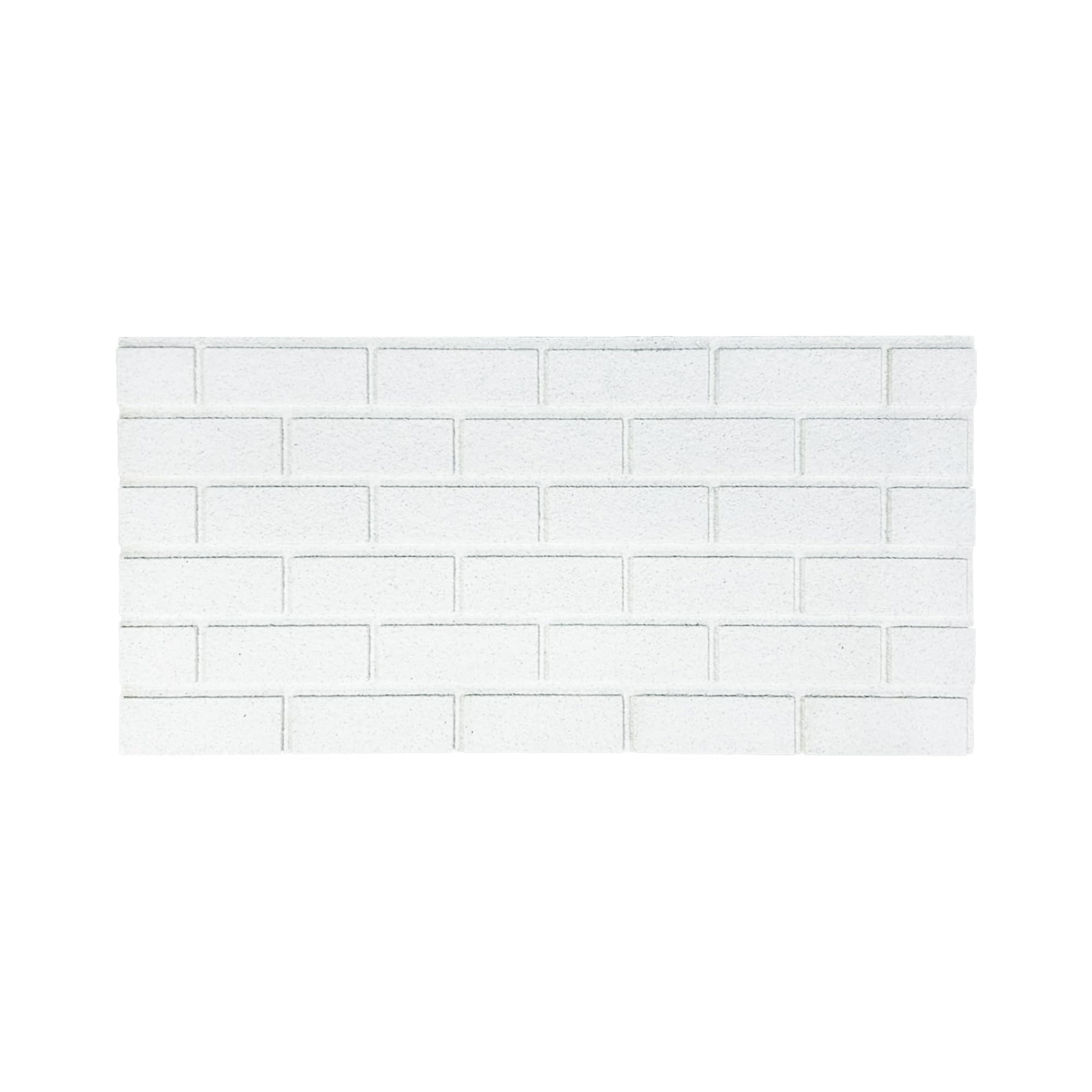 IZODEKOR White Brick Effect Paintable 3D Wall Panels - 1 Piece, DIY Polystyrene Wall Cladding for Kitchen, Living Room, Bedroom, Balcony and Patio