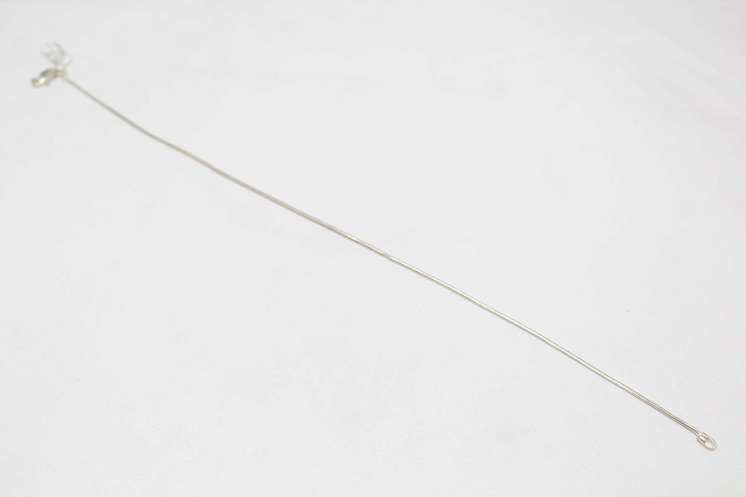 PH - Tobillera de plata de ley 925 con cadena de serpiente, regalo para mujer de la India D107, Gema