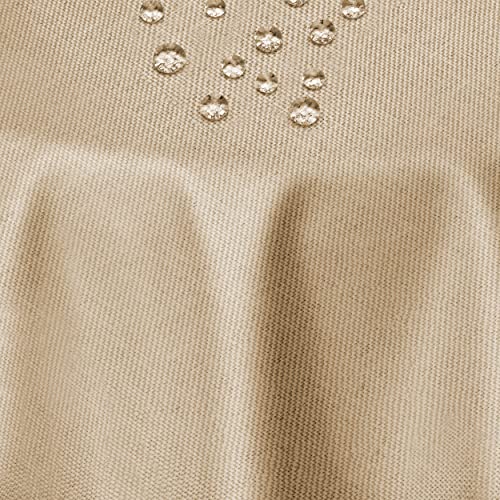 Nappe aspect lin - Lavable et imperméable - Ovale -