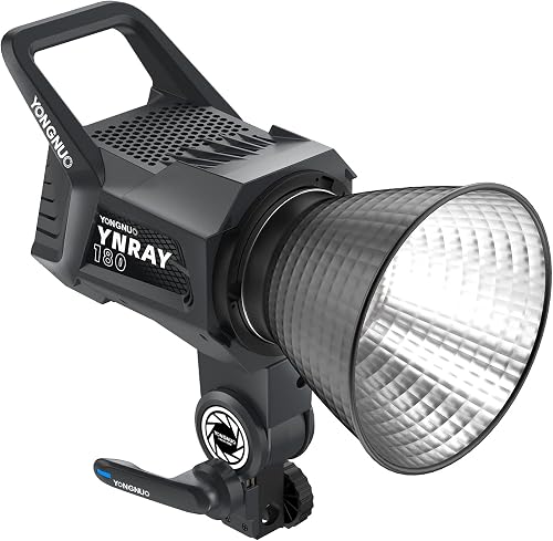 Yongnuo YNRAY180 LED Video Light, 180W 5600K COB Lamp Bead Bowen Mount CRI 96+ TLCI 98+ 65000LUX@1m 2.4G Wireless Remote Control 256 Channels for Video Recording, Wedding, Outdoor Shooting
