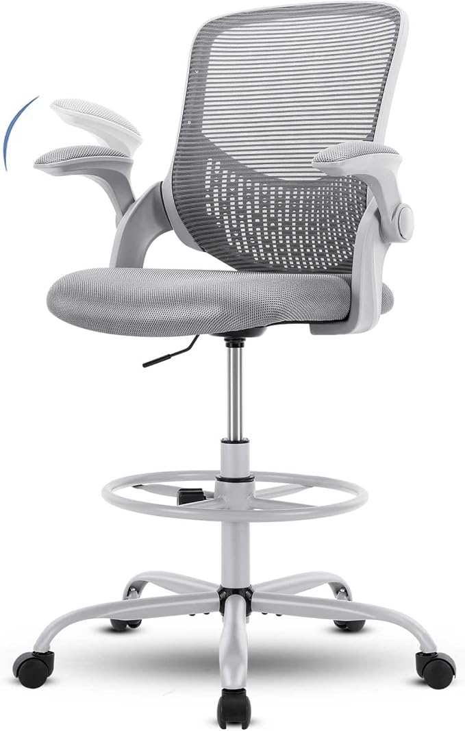 JHK Drafting Chair Standing Desk Chair Tall Office Chair for Standing Desk, Tall