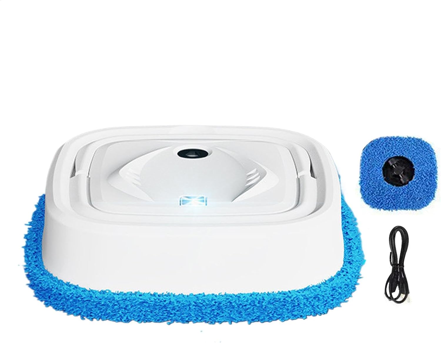 Automatic Floor Mop, Wet and Dry Cordless Vacuum Robot, Multipurpose Smart Mop, 9.84 x 9.84 x 2.8 Inches Humidifying Function, Silent Floor Cleaner, Ideal for Meeting Room