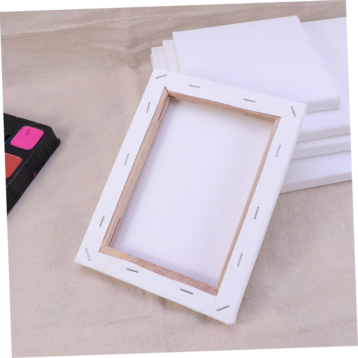 Lurrose Lienzos de Pintura al Óleo 30x40 Cm para Artistas, Algodón 100%, Paquete de 6 Unidades, Marco Estirado para Pintura Diy, Manualidades y Uso Escolar