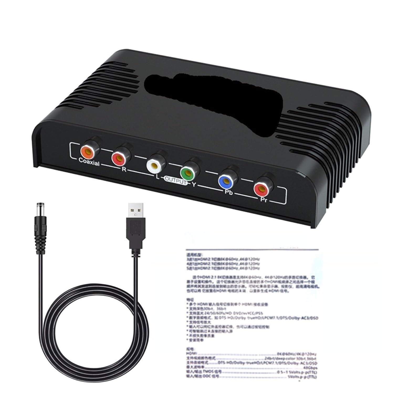 Convertitore Video Ypbpr 1080P Da HDMI A RGB Con Ridimensionamento Ingresso A Uscita Componente Compatibile For PS5 PS4 Xbox Scaler A