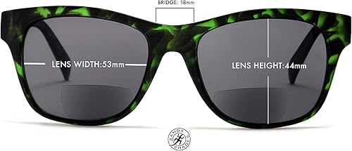Miniatura 3 de SAMBA SHADES Lentes de sol de lectura bifocales integrados para hombres y mujeres, lectores clásicos de tortuga, sol de verano