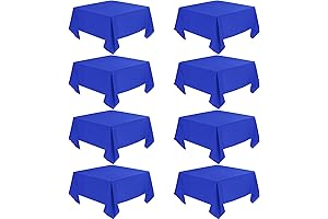 Premium Washable Linen-Like Square Tablecloths