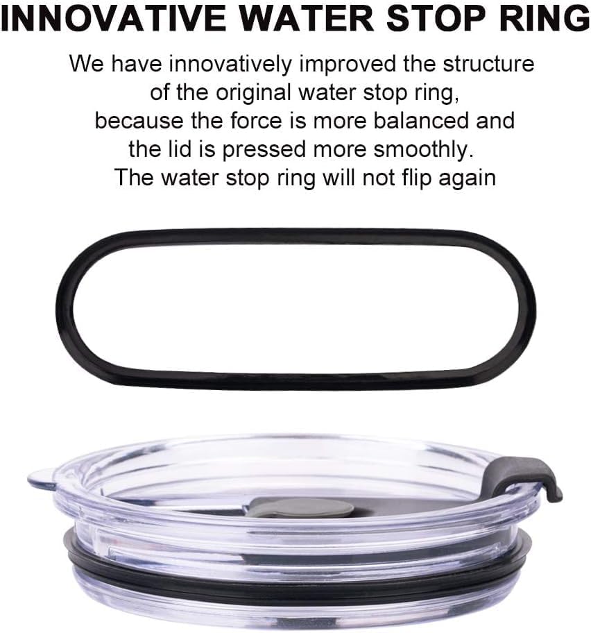 Miniatura 8 de koodee Tapas de vaso de 30 onzas, se adaptan a YETI Rambler, Ozark Trail y más, paquete de 2 tapas a prueba de derrames, cubiertas para vaso de 30