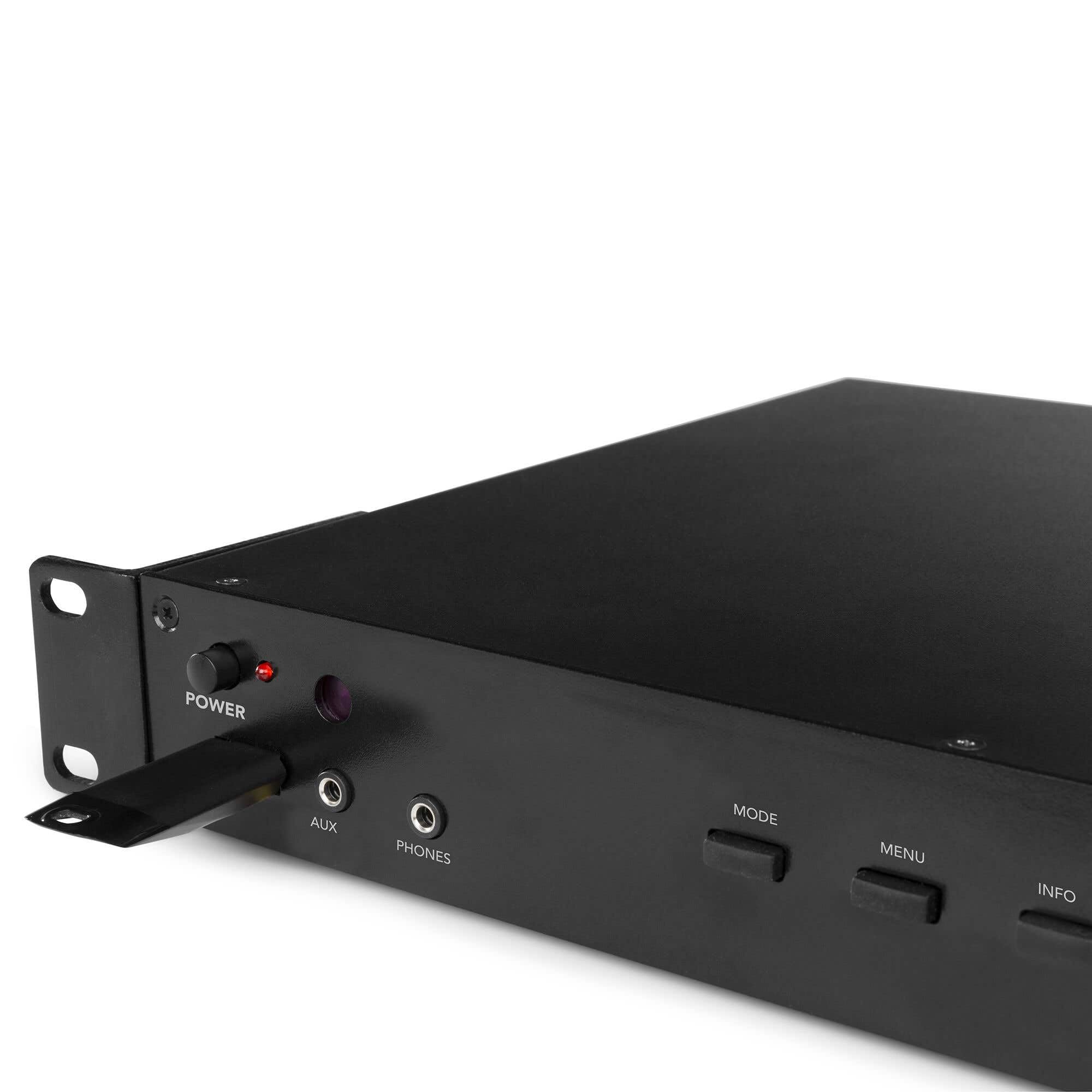 Power Dynamics PDC40 Sintonizador enracable Dab+ & FM con Reporductor MP3 por USB, Bluetooth y Mando a Distancia