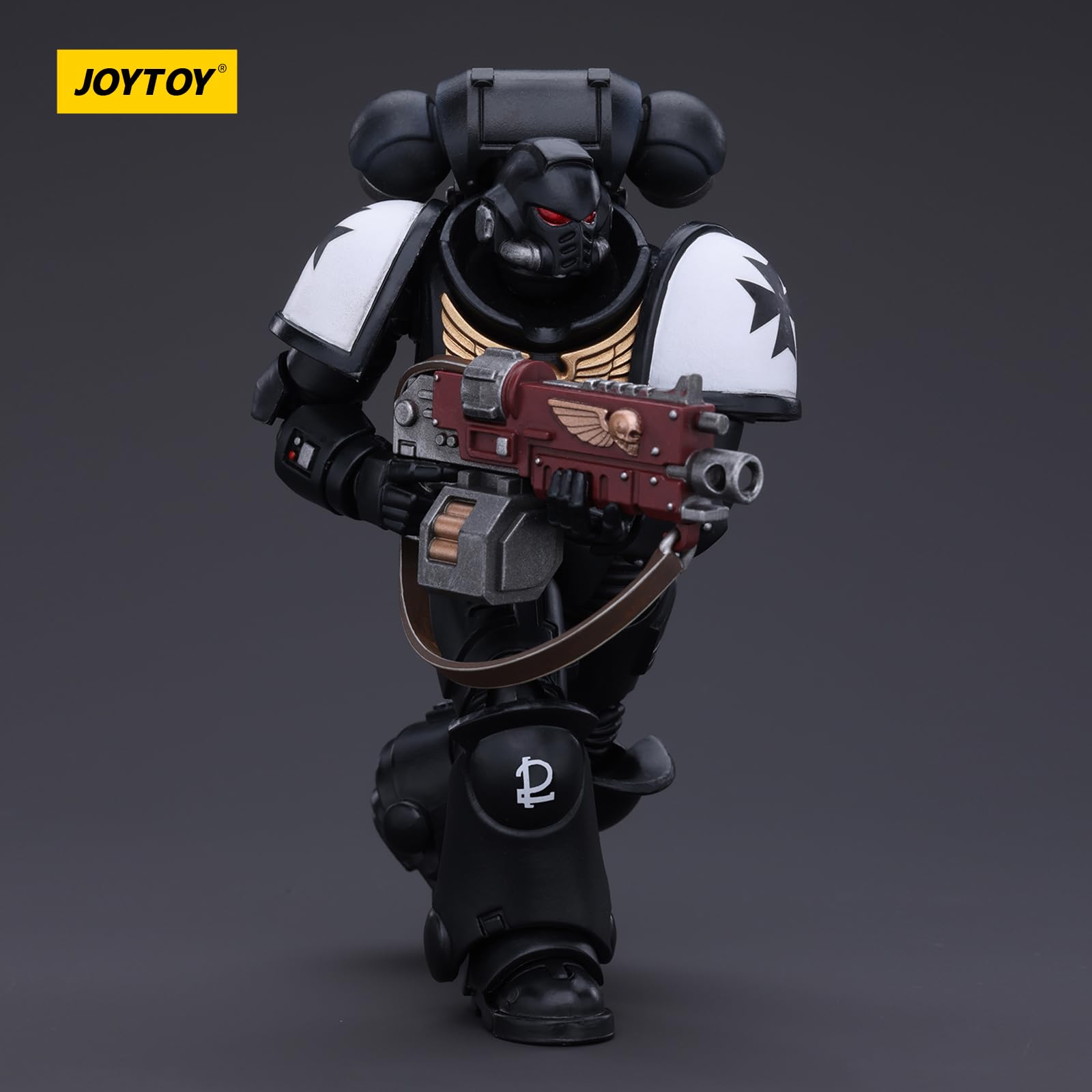 JOYTOY Warhammer 40k Space Marines, Space Marines Black Templars Outriders Brother Valtus 1/18 Action Figure
