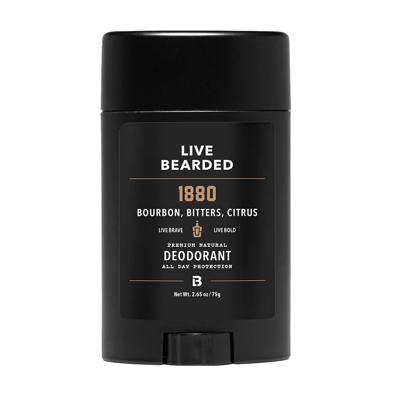 Desodorante masculino sem alumínio Live Bearded, Bourbon, 1 unidade