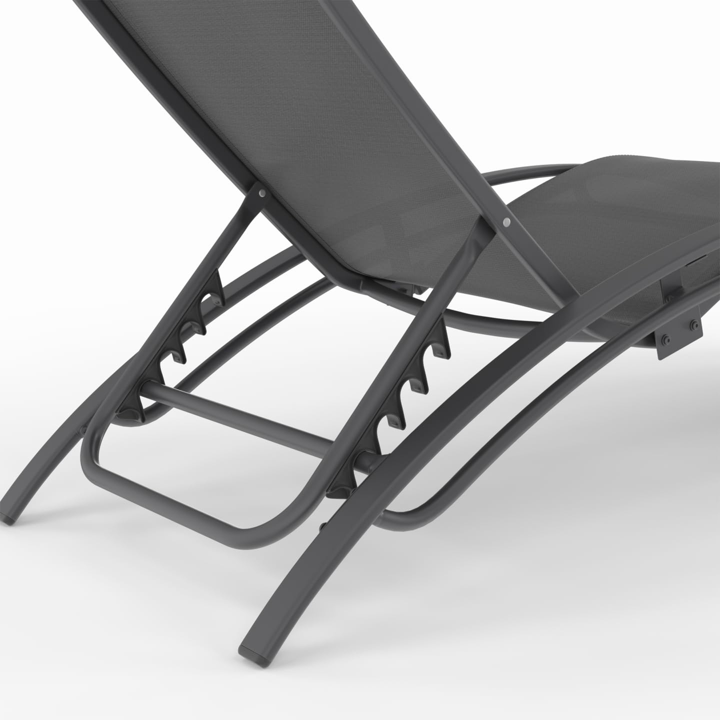 IDMarket – Juego de 2 tumbonas de jardín reclinables de acero habana lona gris con cojín