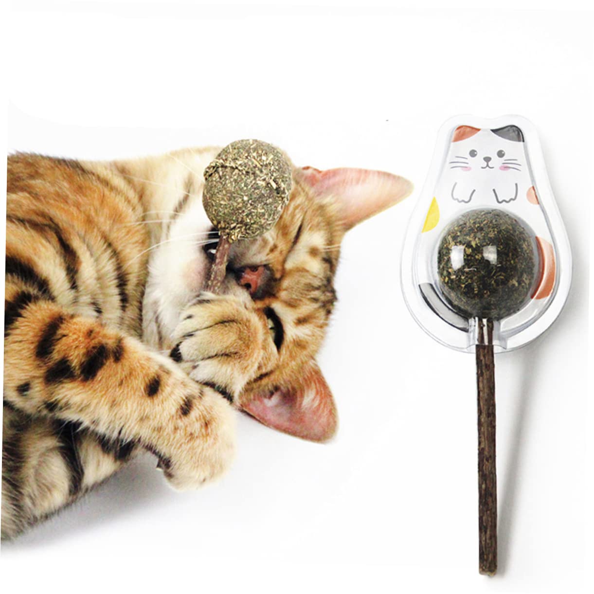 Mipcase 6piezas Juguete para Gatos De Menta Forma De Lollipop Masticable y para y Limpiar para Gatos y