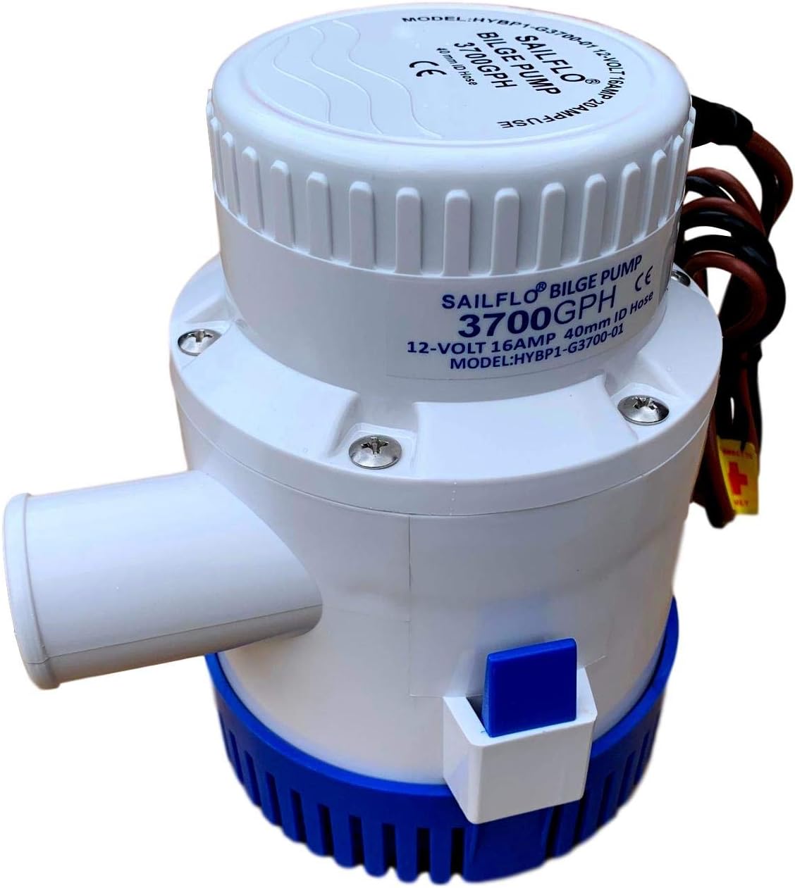SAILFLO High-Performance 3700 GPH 12V Bilge Pump with 1-1/2" Hose Outlet - Reliable Marine Grade Pump for Boats