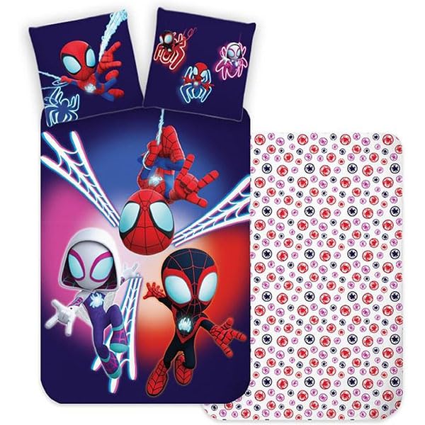 BrandMac Spidey Baby Bedding Set 100 x 135 cm 40 x 60 cm, Blue, Einzel (klein) - Image 2
