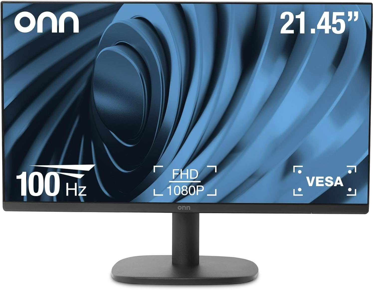 Onn Surf 22" FHD (1920 x 1080p) 100hz Office Bezel-Less Monitor with 6 ft HDMI Cable 3000:1 16:9 - Black (100140681)™