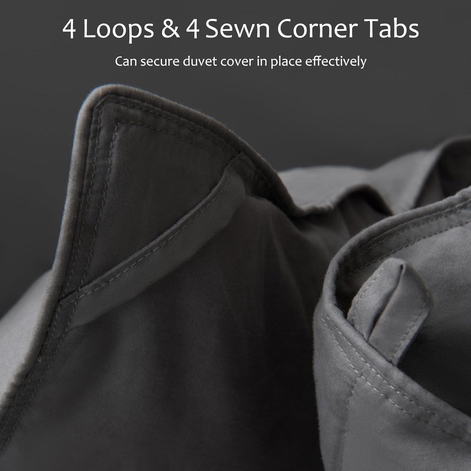 Grey Feather Down Comforter King Size,Premium Ultra-Soft Breathable Comforter High Fill Power Grey Duvet Insert,All Season Hotel Luxury Bedding Comforters 8 Corner & Center Loops,Baffle Box Design