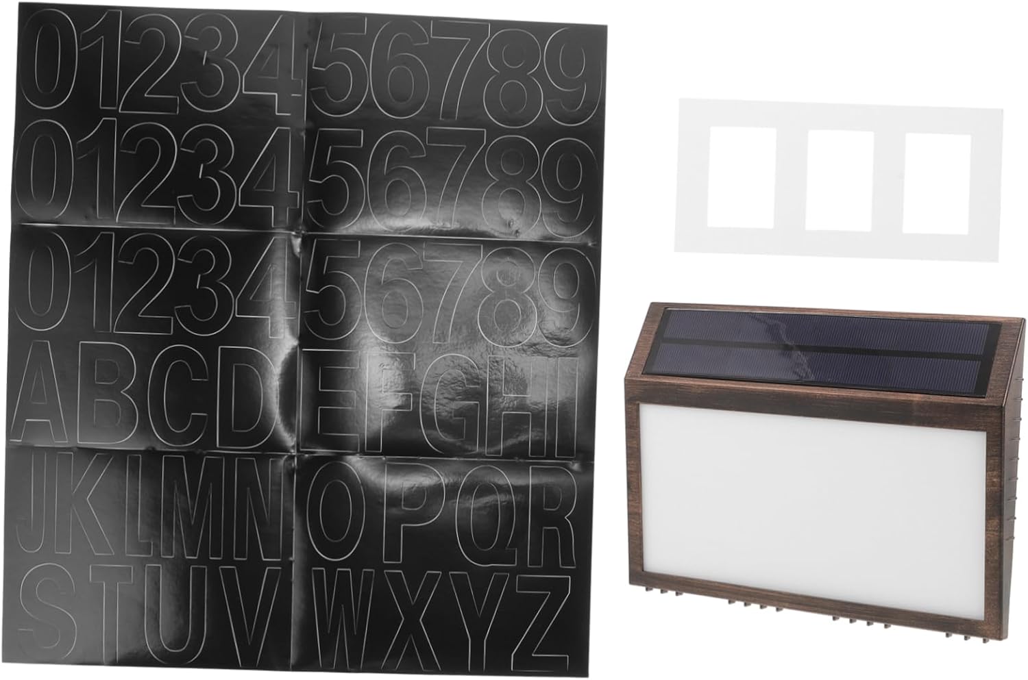 Gadpiparty 1set Solar Address Sign Led Light Solar Doorplate Lamp for House Numbers for Easy Visibility at Night