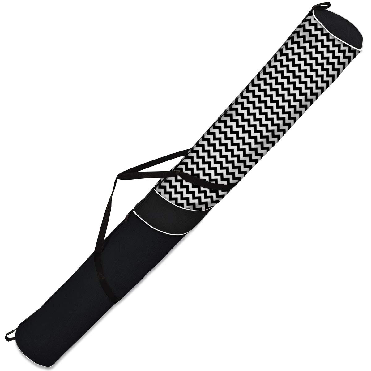 Ferocity Ensemble Sac de Transport et Chaussures de Ski avec Compartiment pour Bâtons, Casque, Poche Filet Amovible Zig Zag [053]