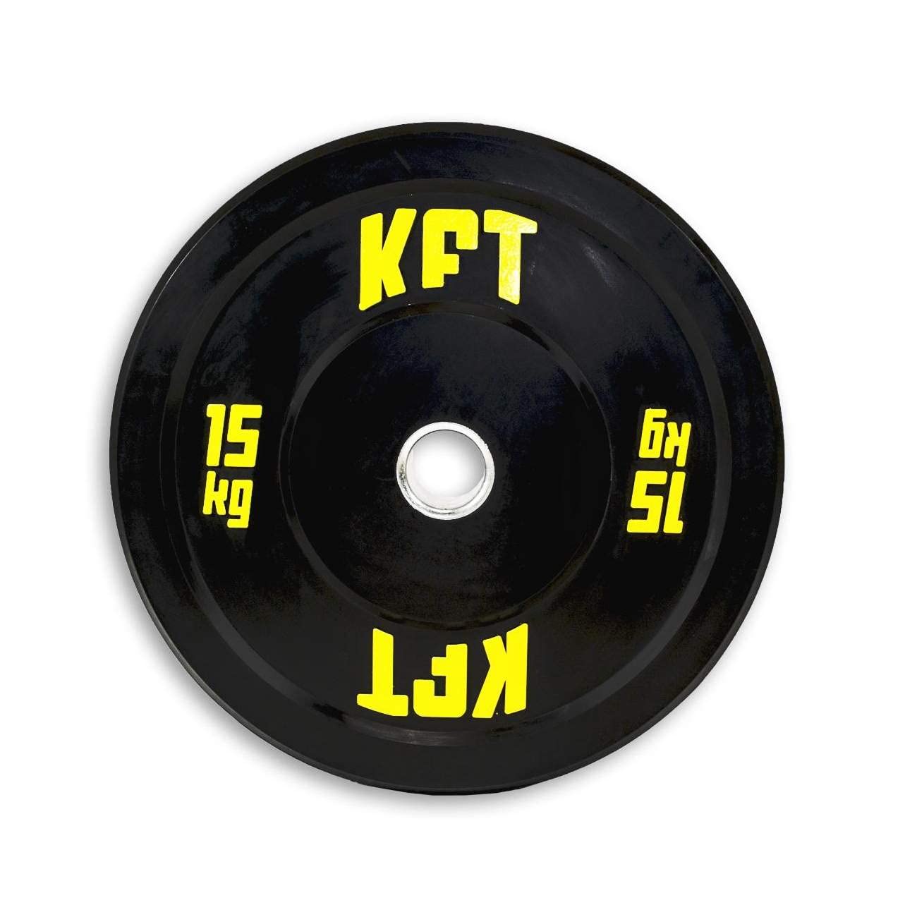 Disco Bumper KFT Negro, Disco Olímpico Bumper Halterofilia, Levantamiento de Peso, Disco Bumper Pesas