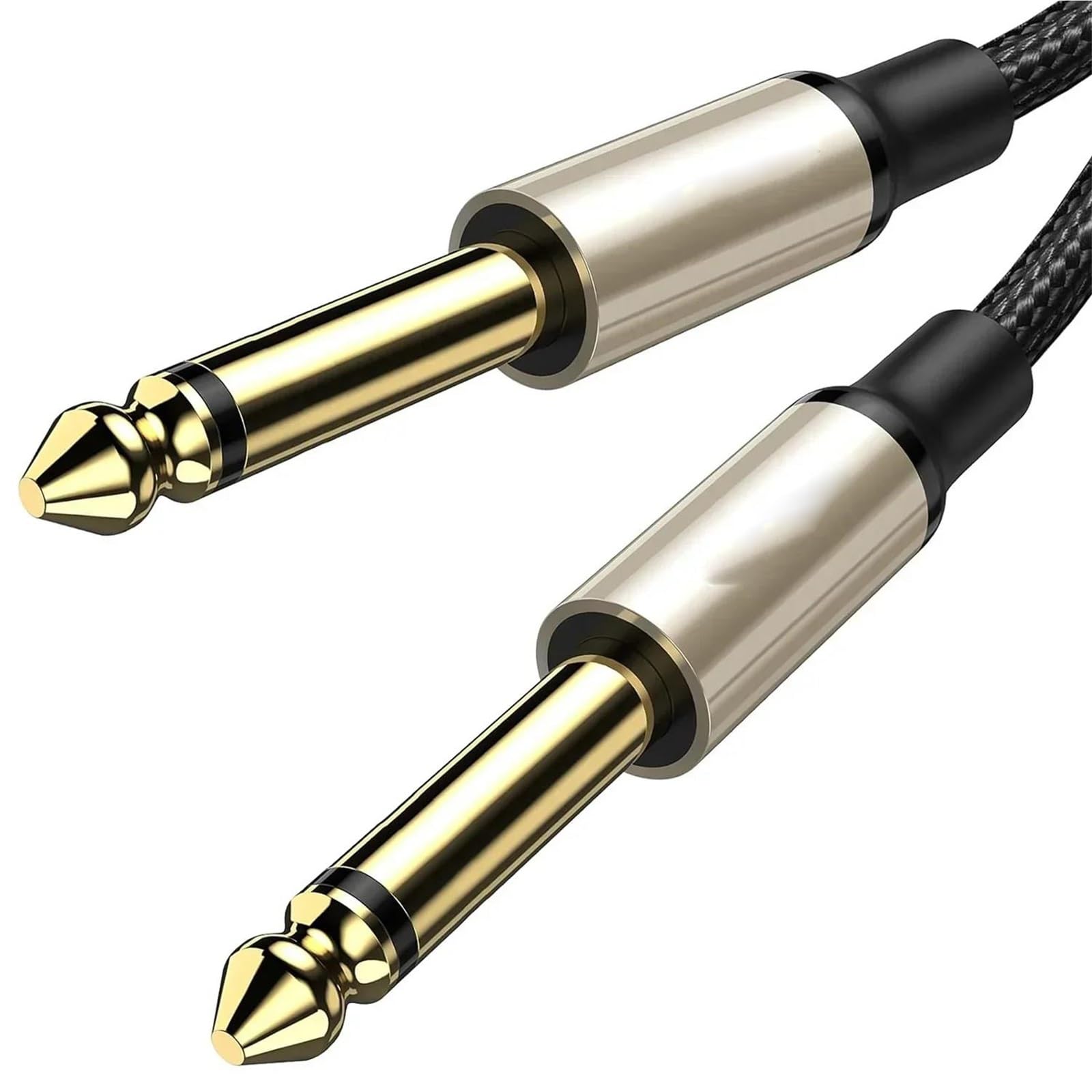 Kabel Do Gitary 1/4 Cala Wyjście Gitarowe 6,35 Mm Męski Przewód Mono Do Wzmacniacza Głośnikowego Klawiatury Basowej Fortepianu Itp(6.35mm,8m)
