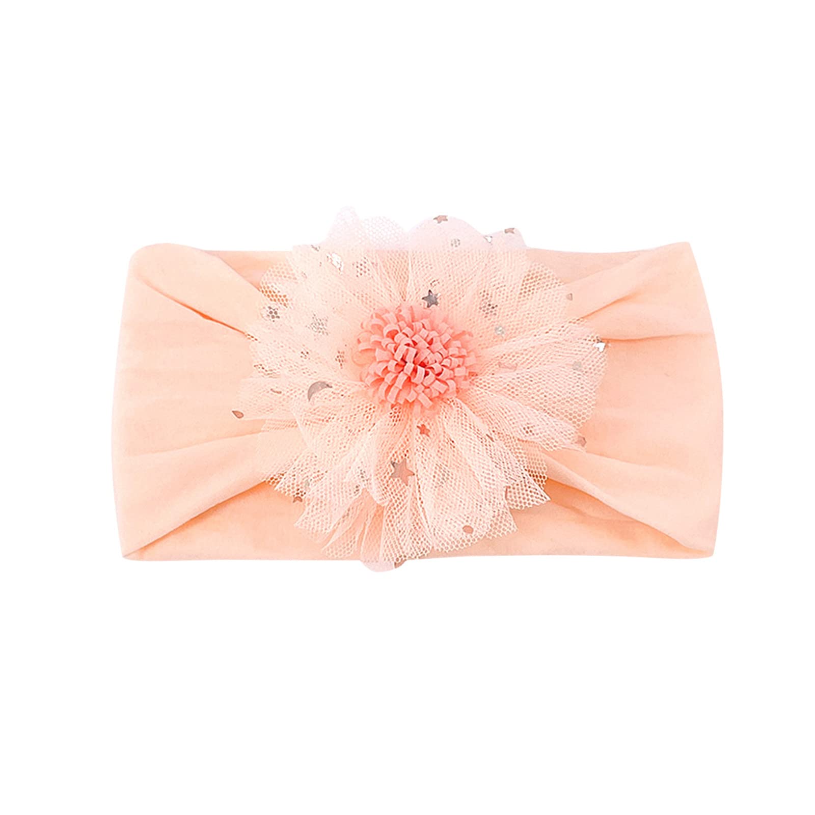 Baby Girls Headbands Tulle Hair Wraps Flowers Bows Soft Stretchy Turban Headbands for Newborn Infant
