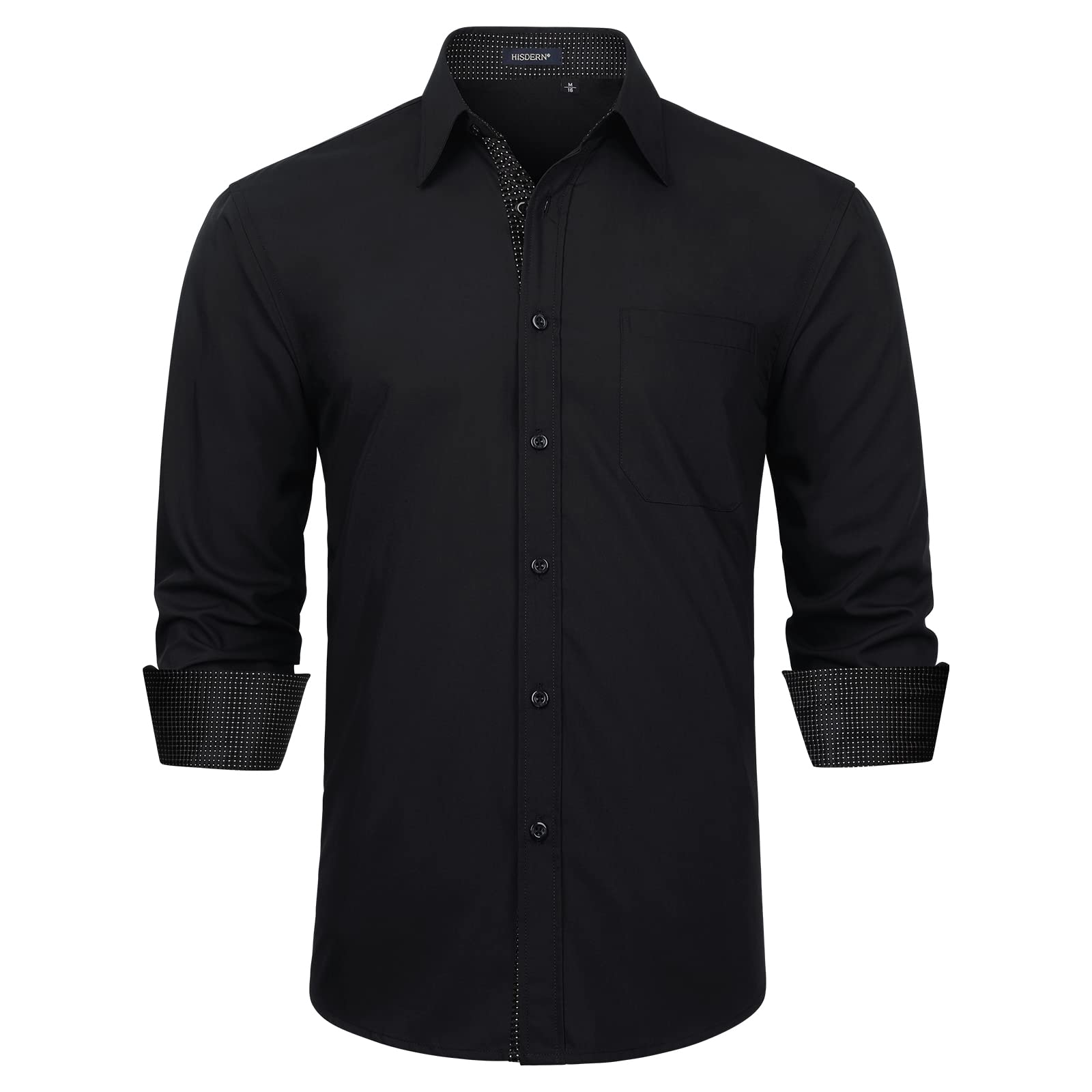 Enlision Camicia Uomo Elegante Manica Lunga Regular Fit Camicia Matrimonio Casual Camicie Classiche da Cerimonia Business con Tasca