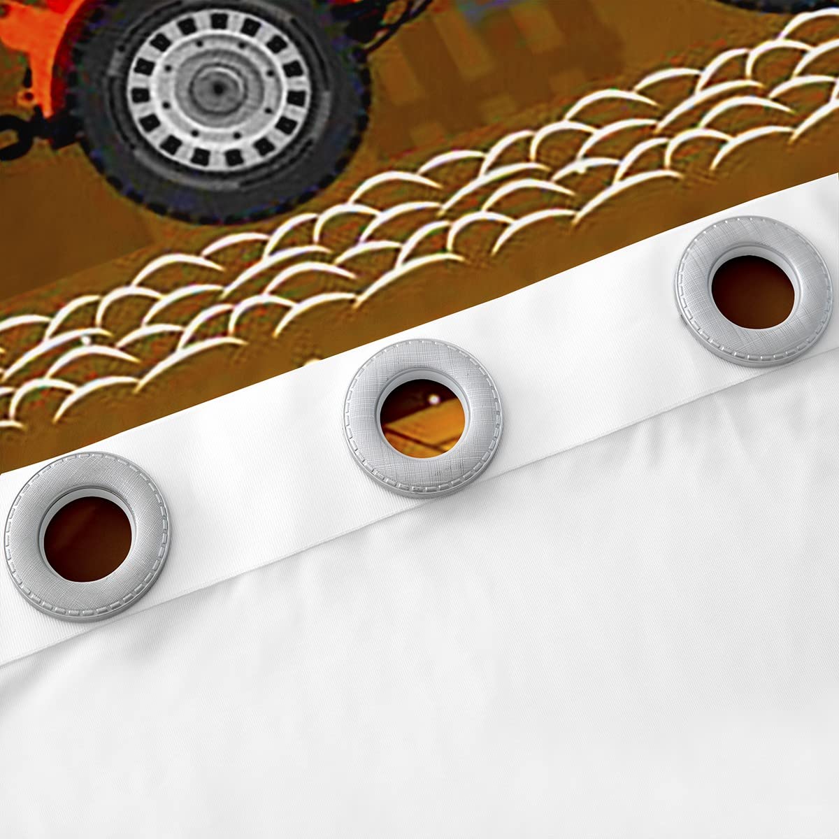 Cortinas Opacas de grúa de niveladora de maquinaria de Dibujos Animados (30% -50%) Vehículos Camión de oscurecimiento de Coche Ventana Dreapes Cortina de Coches para Dormitorio Adultos Tratamientos d