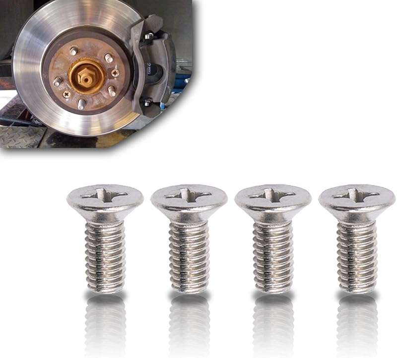 Parafusos de fixação do disco de freio Yonput em aço inoxidável para Honda, Hyundai, Kia e Mazda – 4 unidades