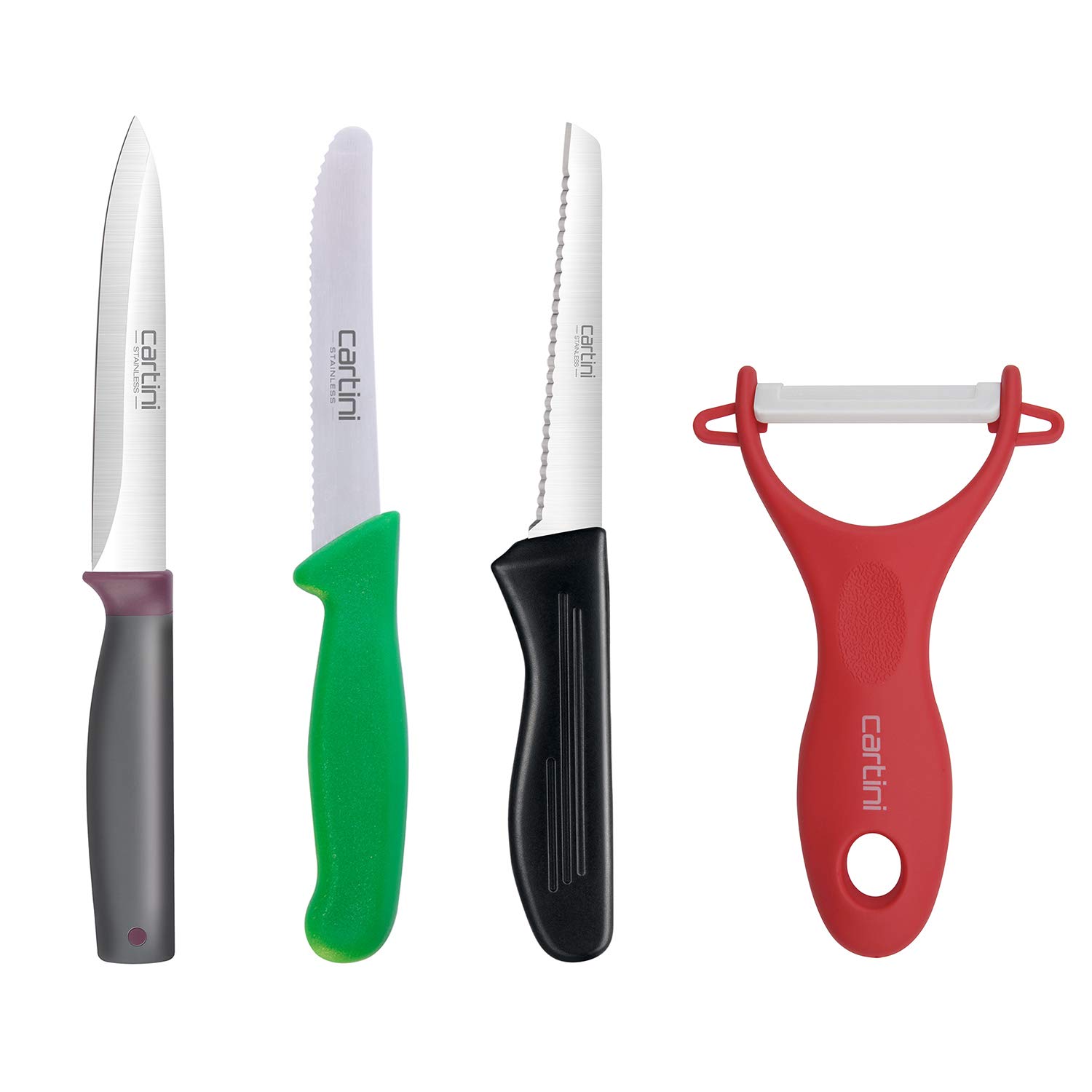 Buy Godrej Cartini Salad Knife + Fruit Knife + Vegetable Knife + Peeler