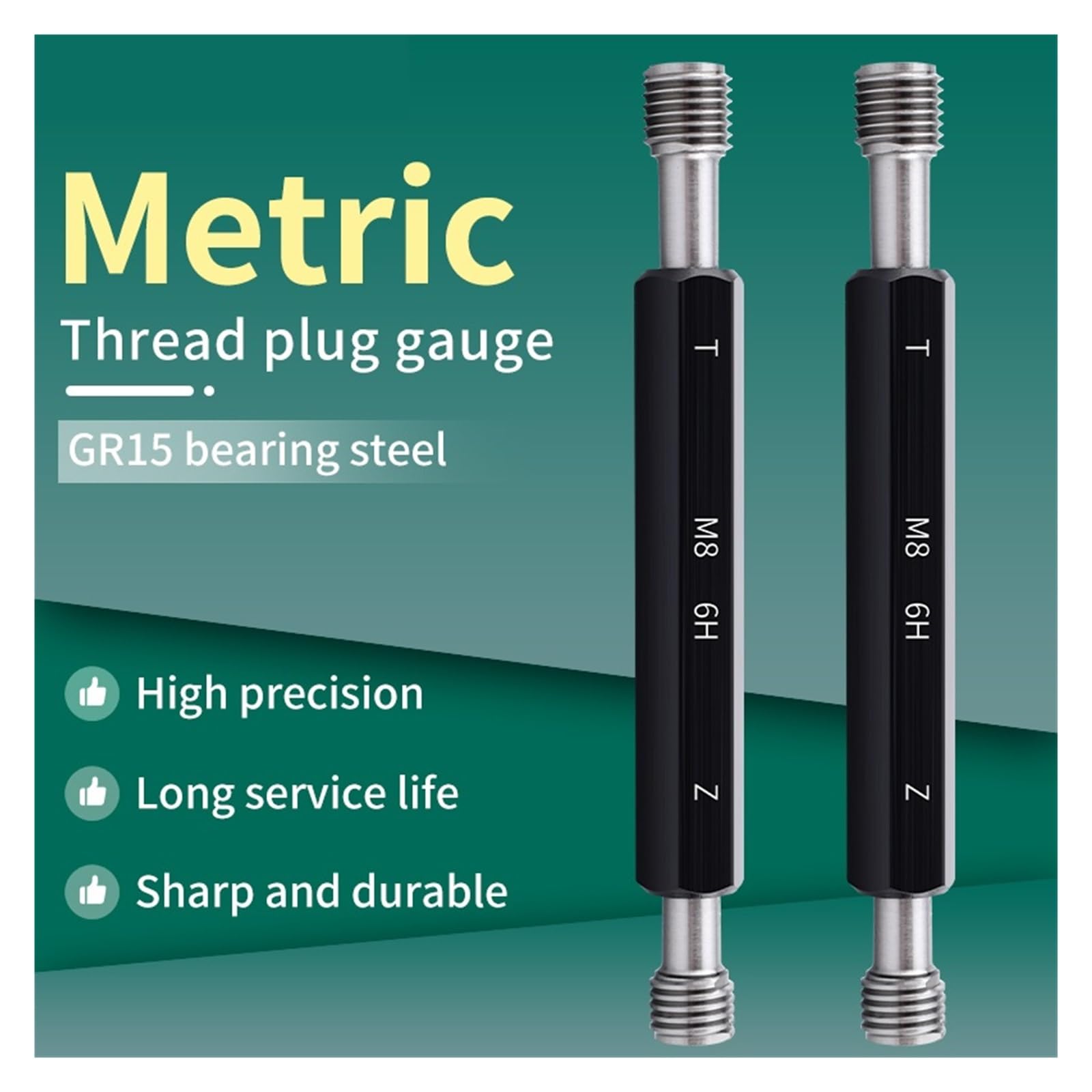 Calibro a tampone filettato 1 pz 6H M74-M84 calibro in acciaio calibro metrico a filettatura fine strumento di misura(M76X3)