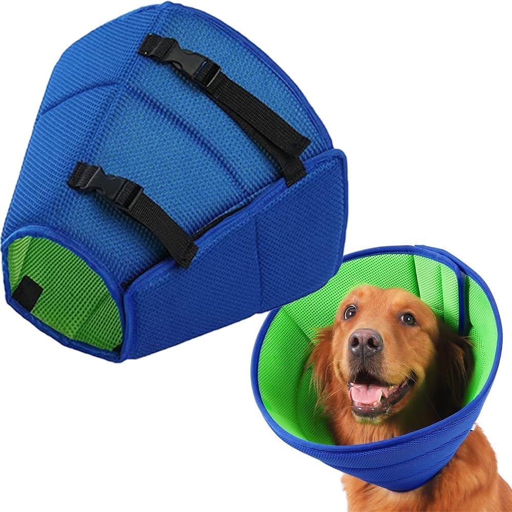 Cómodo protector para perros para lamer, collar de perro, protección para perros para lamer, collar isabelino transpirable, recuperación de cirugía o lesión