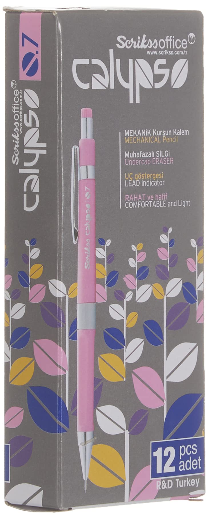 Scrikss Office Calypso Color Versatil 0.7 Mm Pembe 12'li Amb