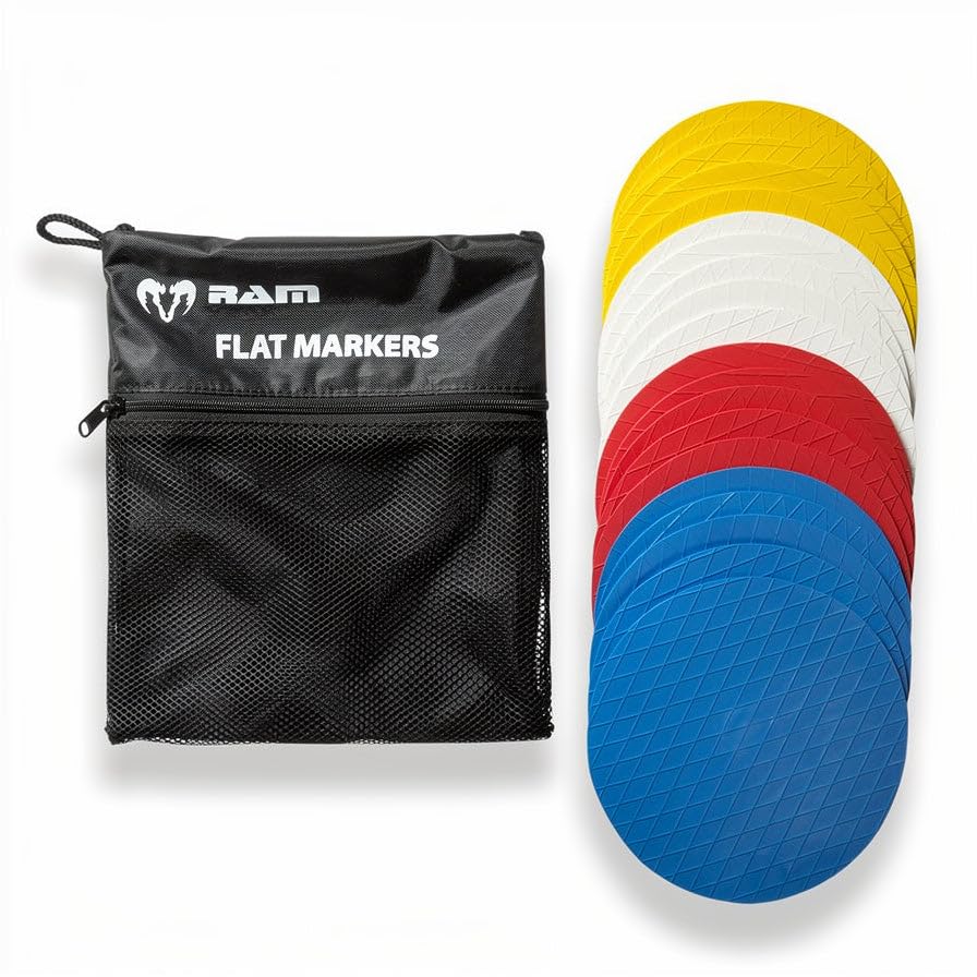 Disques de marquage au sol pour entraînements de rugby et de sport collectif en club