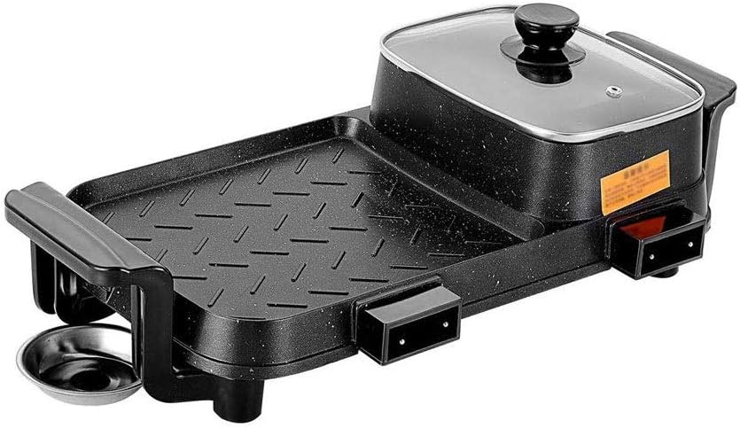 Electric Hot Pot, Grill, Household Grilled Fish Plate Multi-Function 2-in-1 Barbecue，Suitable for 4-5
