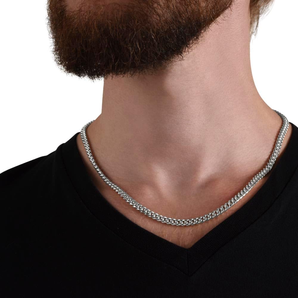 Jewelry To My Son, You Will Always Be My Little Boy, Cuban Chain, Gift for Son, Idea Gift for Son