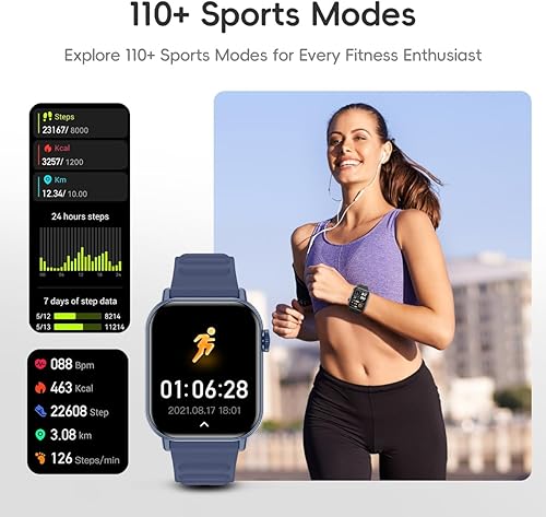 Miniatura 5 de Reloj inteligente, podómetro deportivo, rastreador de actividad física, Bluetooth, frecuencia cardíaca, oxígeno en sangre, monitor de sueño, 100