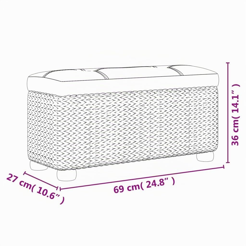 vidaXL Bancos con almacenaje con cojín 2 uds Enea Gris 69 cm