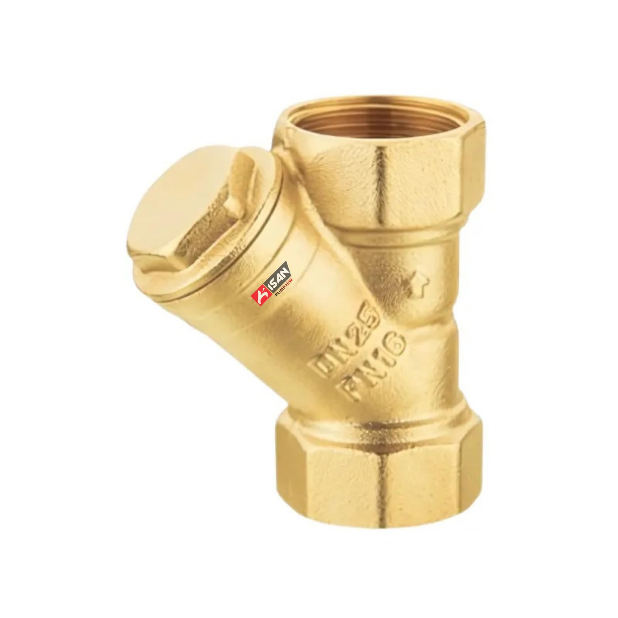 KPM Brass Y Strainer Filter Valve 1 Inch Female Thread Water Line Sediment Mesh Screen Cleaner Rust Debris Protection Plumbing Irrigation Pressure Washer Pipeline-image-24