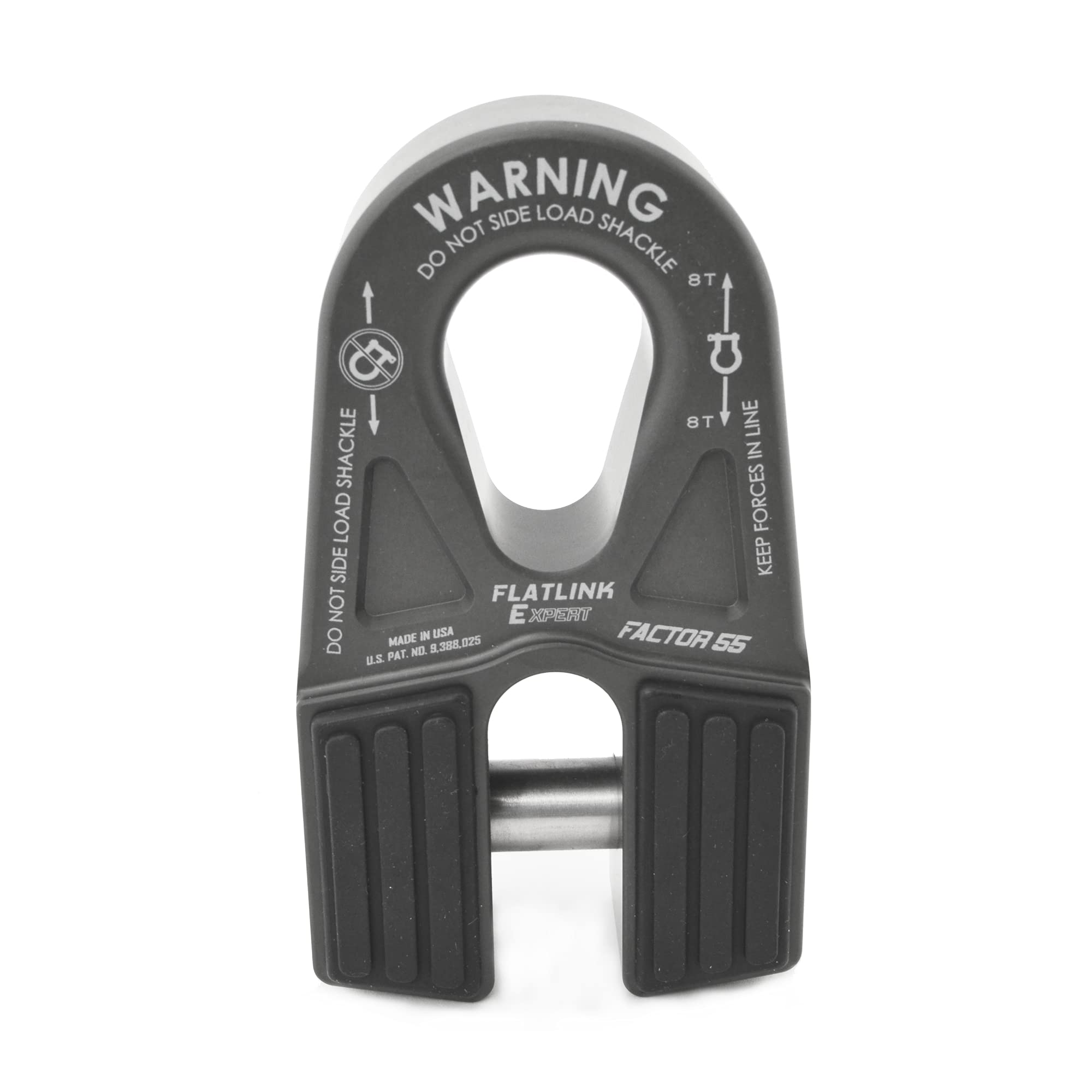 FlatLink E Shackle Mount Winch Recovery Closed System Towing Bundle with a Hawse 1.0