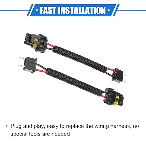 Miniatura 7 de VekAuto 2 unidades H7 macho a 9005 9006 hembra extensión arnés de cable faro antiniebla bombilla adaptador de enchufe coleta, universal para coche