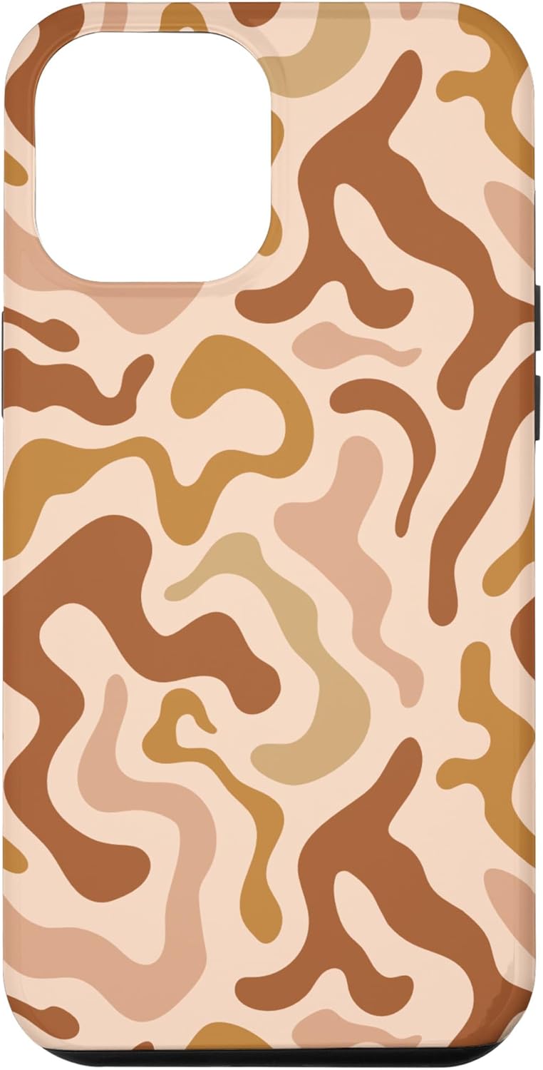 iPhone XR Brown Liquid Swirl Abstract Aesthetic Case