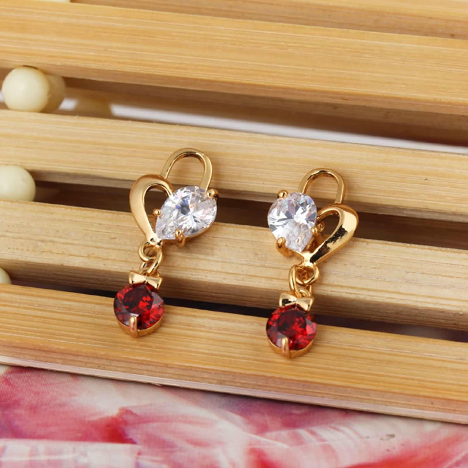 Daesar Orecchini Oro Donna Pendenti 18K 750, Orecchino Pendente Donna Farfalla con Forma Goccia D'Acqua Rotonda Ametista Orecchini Oro Giallo per Fidanzamento Matrimonio
