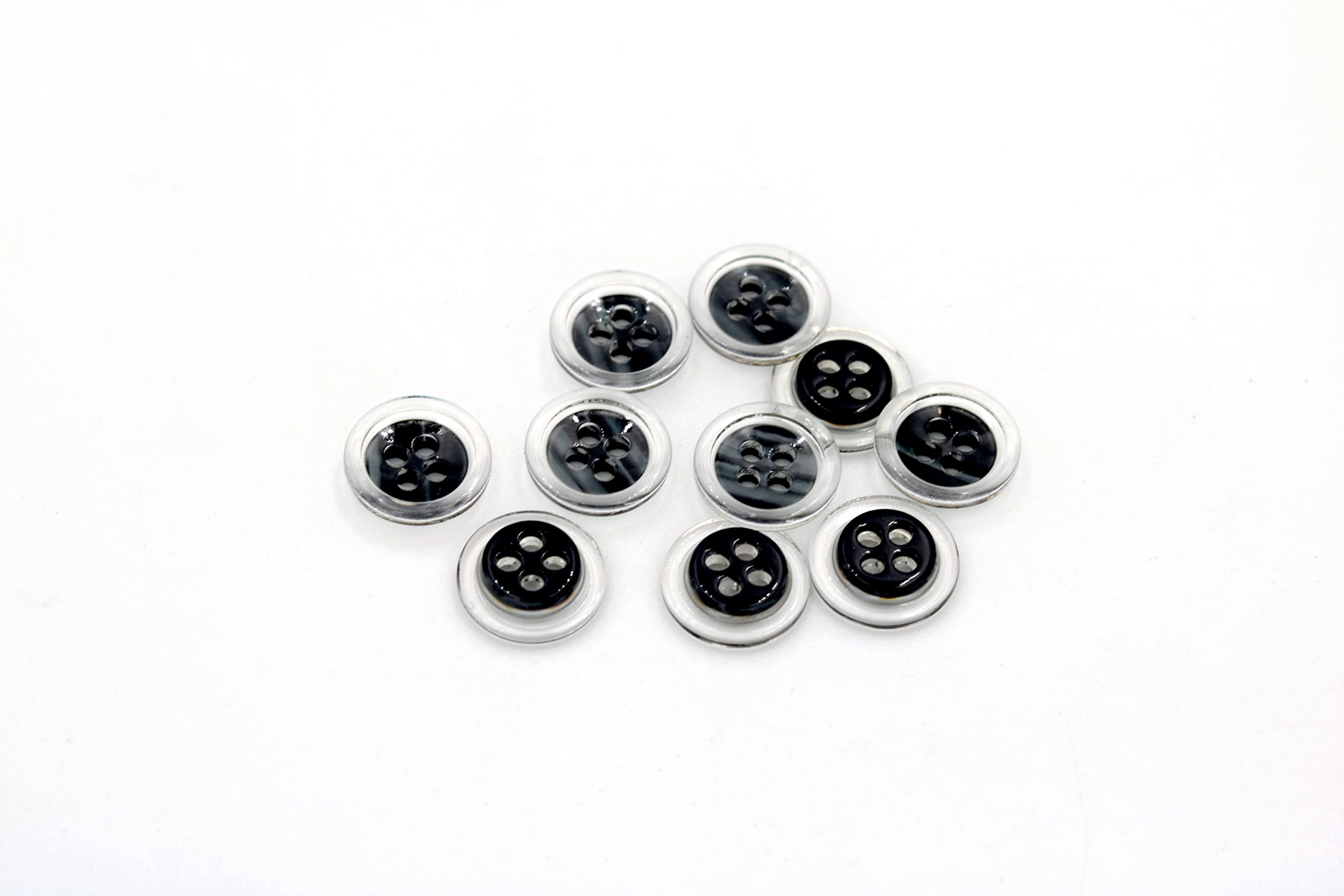 vingol 20PCS 2/4 Holes Sewing Round Craft Buttons Resin Snaps for Blazer Shirts Clothes DIY Accessories (White, 11mm)