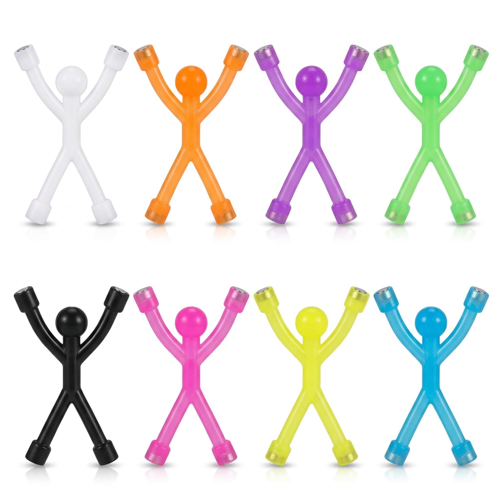 8 Pcs Magnetic Fidget Toy Set – Magnetic Men, Magnet Men & Magnetic People, Stress Relief Desk Decor, Travel Ornaments, Party Bag Fillers & Office