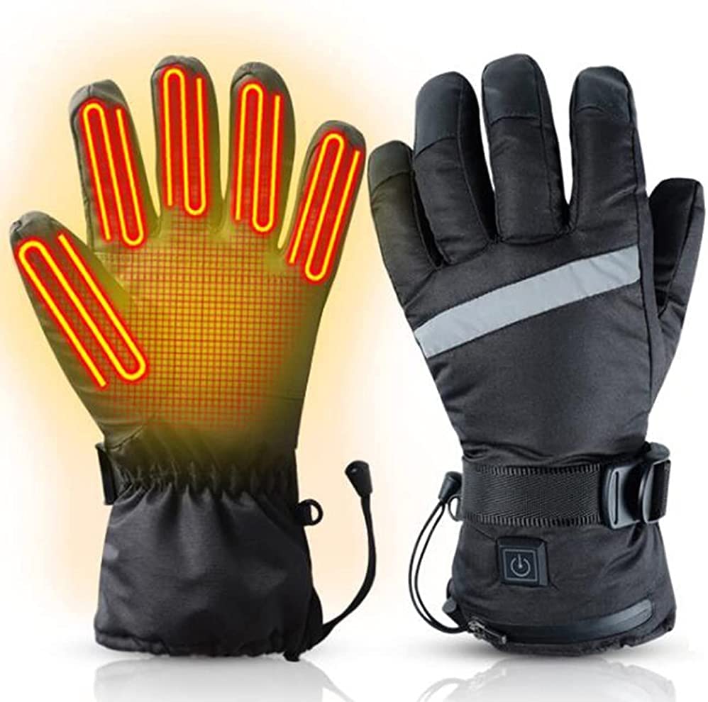 Gants chauffants moto rechargeables USB imperméables pour homme femme