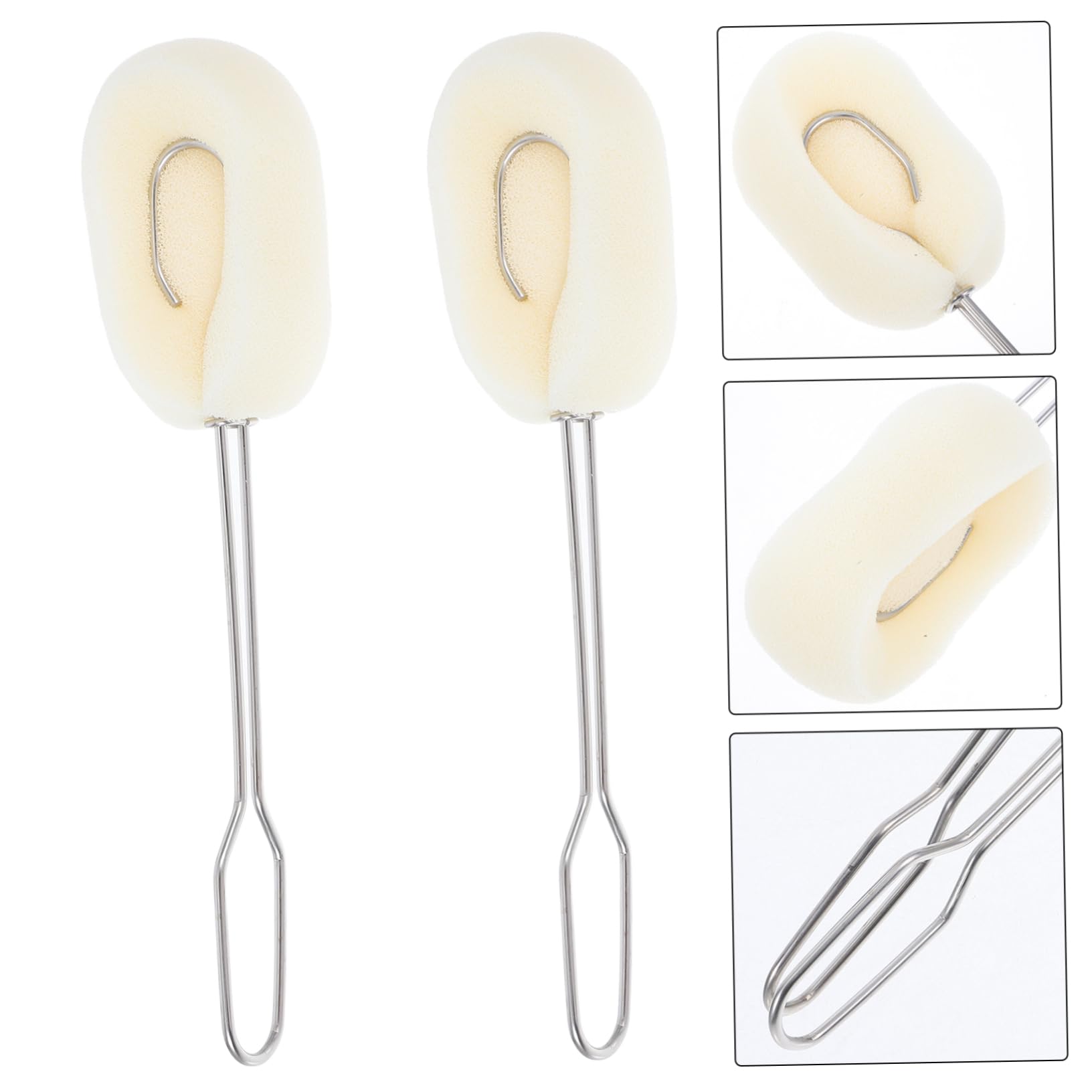 PRETYZOOM 2piezas Cepillos de Acero Inoxidable para Limpiar Biberones Cepillo de Limpieza para Lavar Vasos para Biberones para Cocina para Lavar los Platos